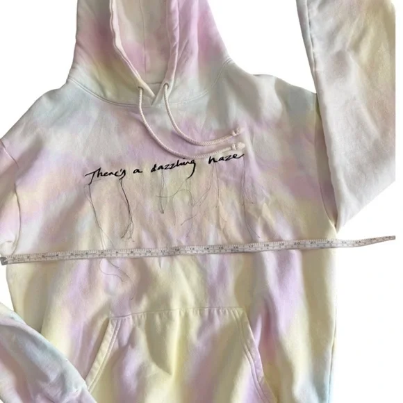 Stella x Taylor Swift tie dye embroidered lyric hoodie Size Medium